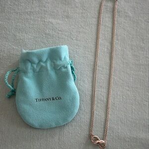 Authentic Tiffany & Co. Rose sterling silver Pendant with Blue Pouch